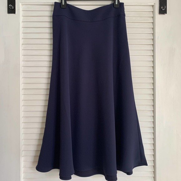 NWT Boden Stackpole Bias Cut Midi Skirt Navy Size 6P - Picture 4 of 8